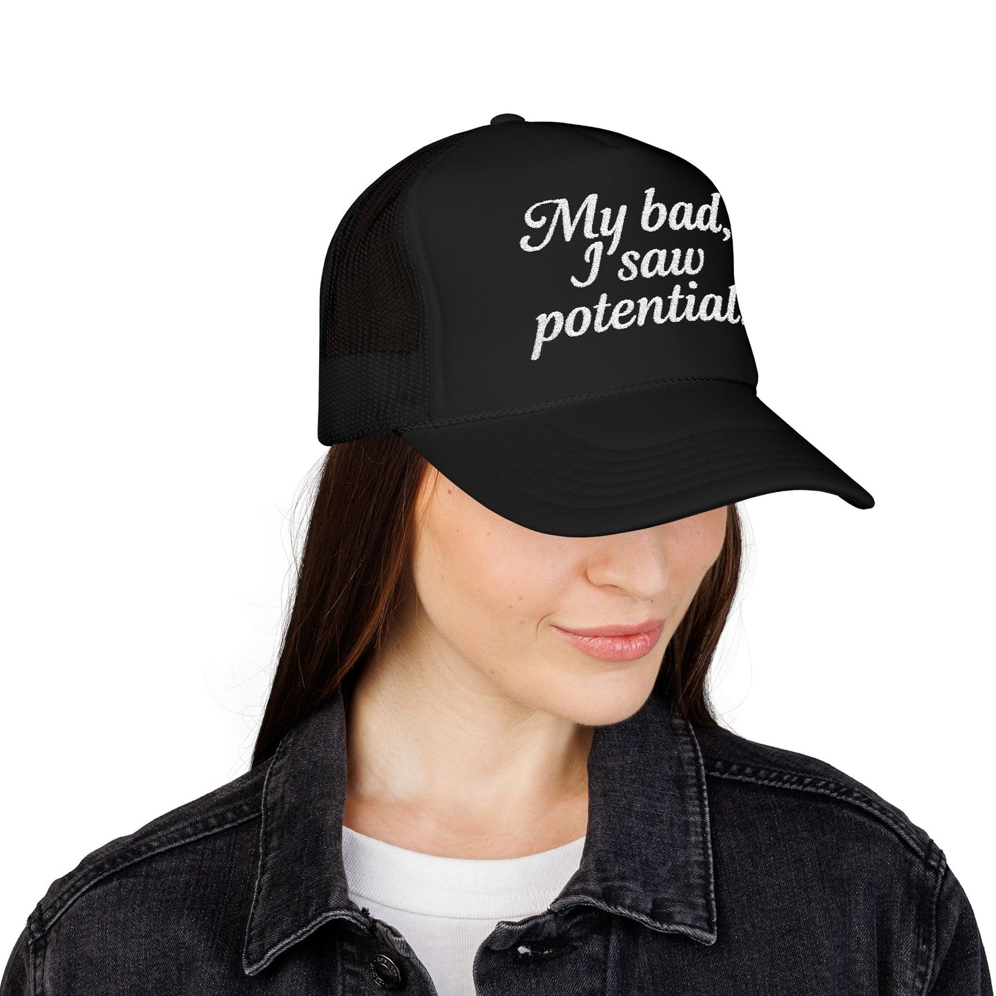 My Bad Embroidered Trucker Hat