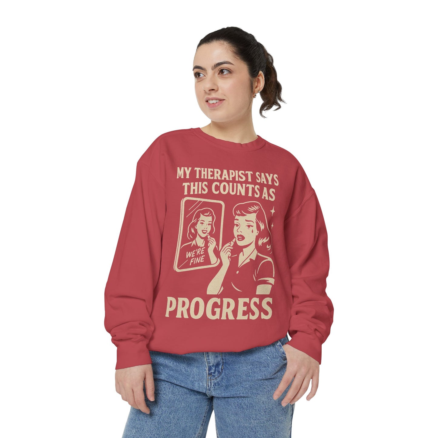 Therapist Progress Sweatshirt - Vintage Style Graphic Tee