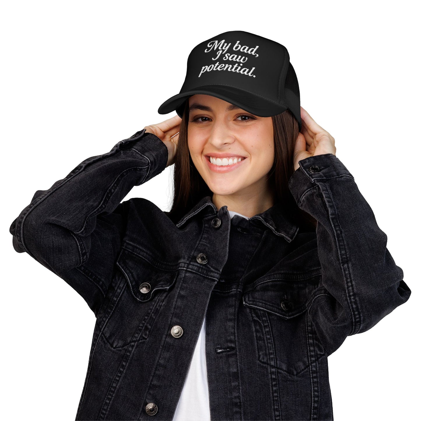 My Bad Embroidered Trucker Hat